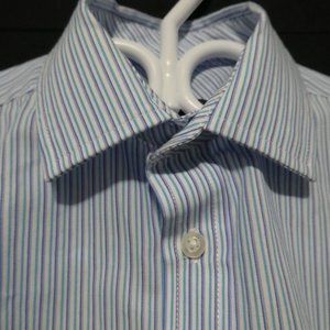 ANDREW FEZZA, size 12, striped button down dress shirt, GUC